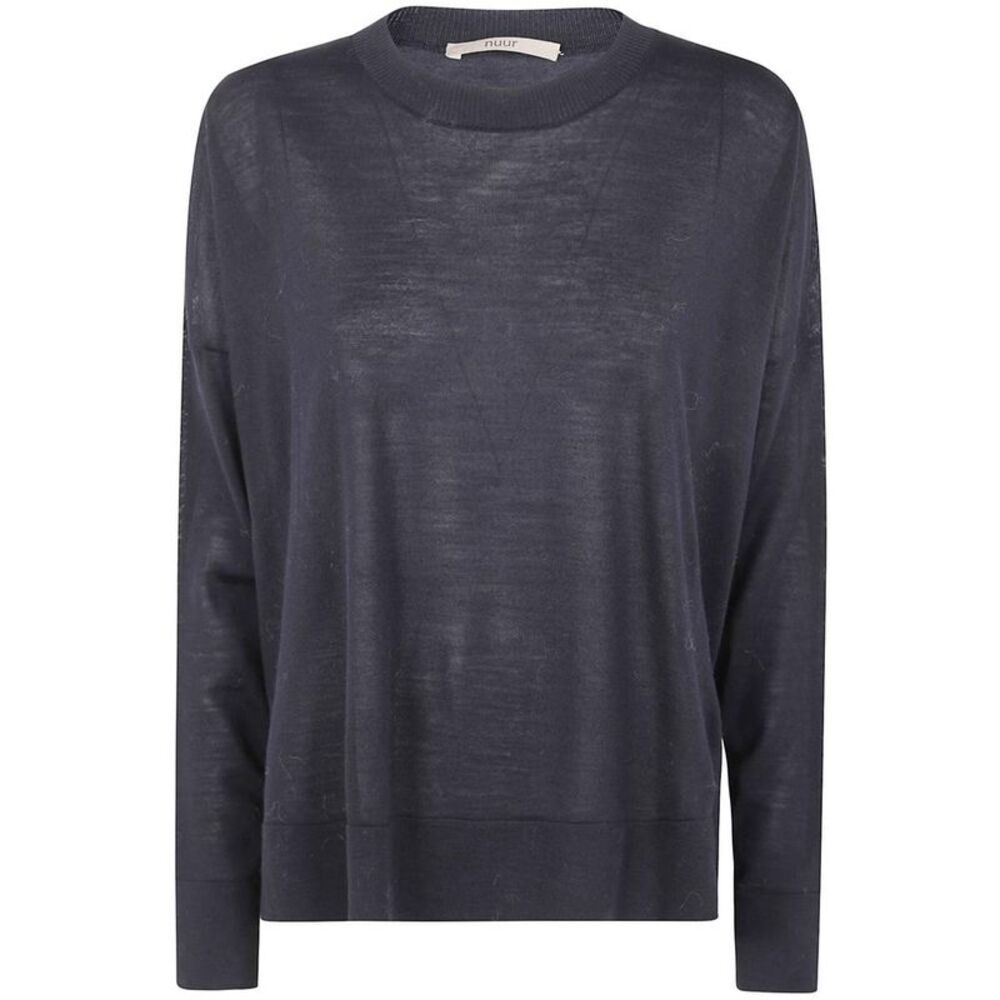 NUUR Long Sleeve Crew Neck Sweater Women BLACK Sweaters & Knitwear